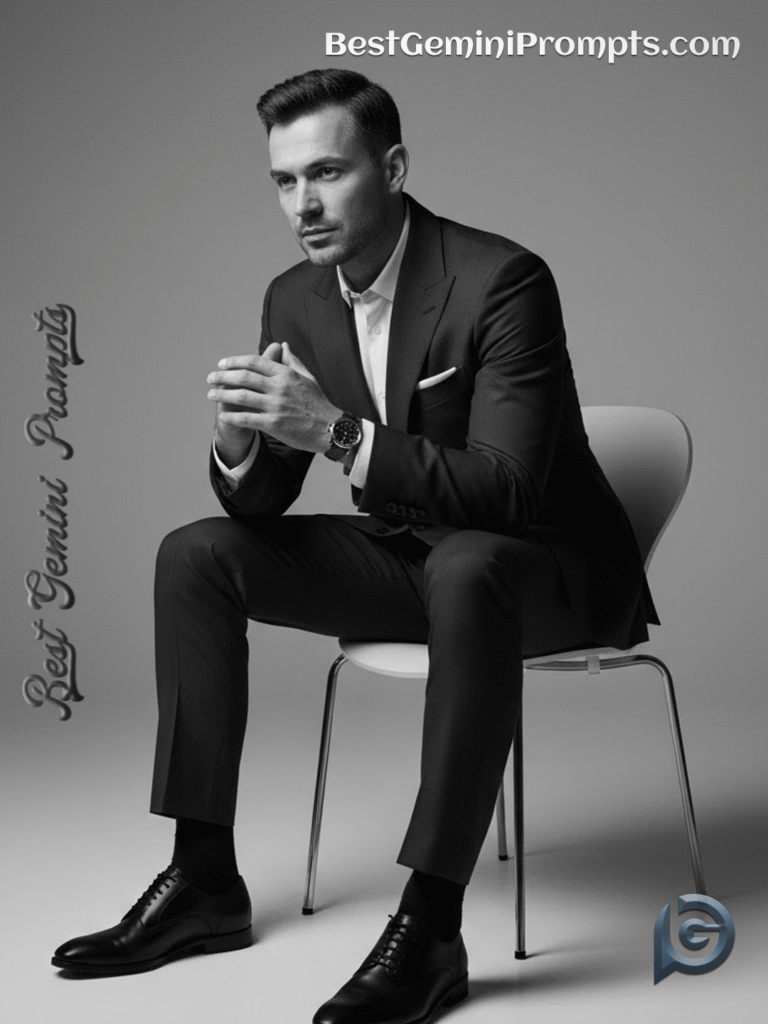 Minimalist Black & White Portrait | BestGeminiPrompts.com