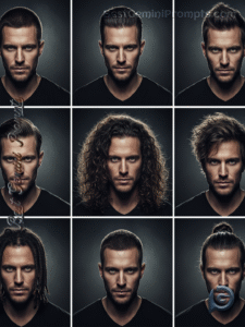 3x3 Grid with Hairstyles | BestGeminiPrompts.com