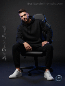 Futuristic Male Fashion Portrait | BestGeminiPrompts.com