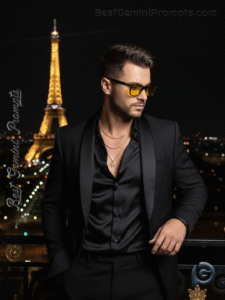 Elegant Paris Night Portrait | BestGeminiPrompts.com