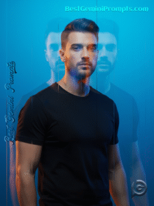 Cinematic Glitch Fashion Portrait | BestGeminiPrompts.com