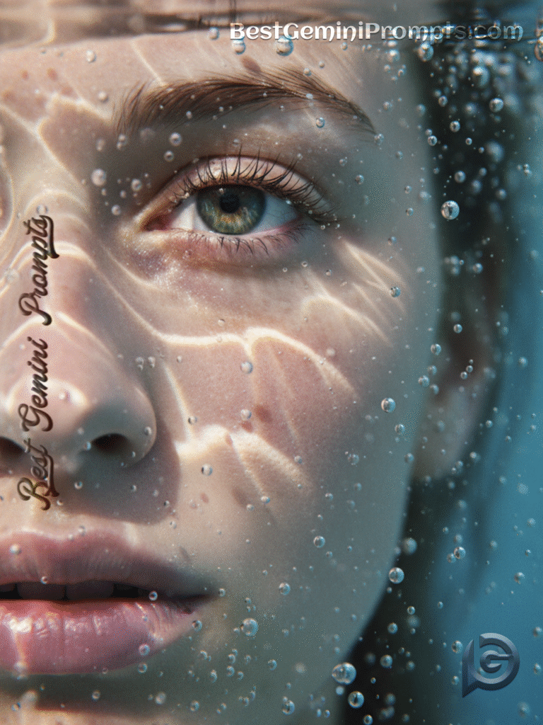 Submerged Portrait: Hyper-realistic | BestGeminiPrompts.com