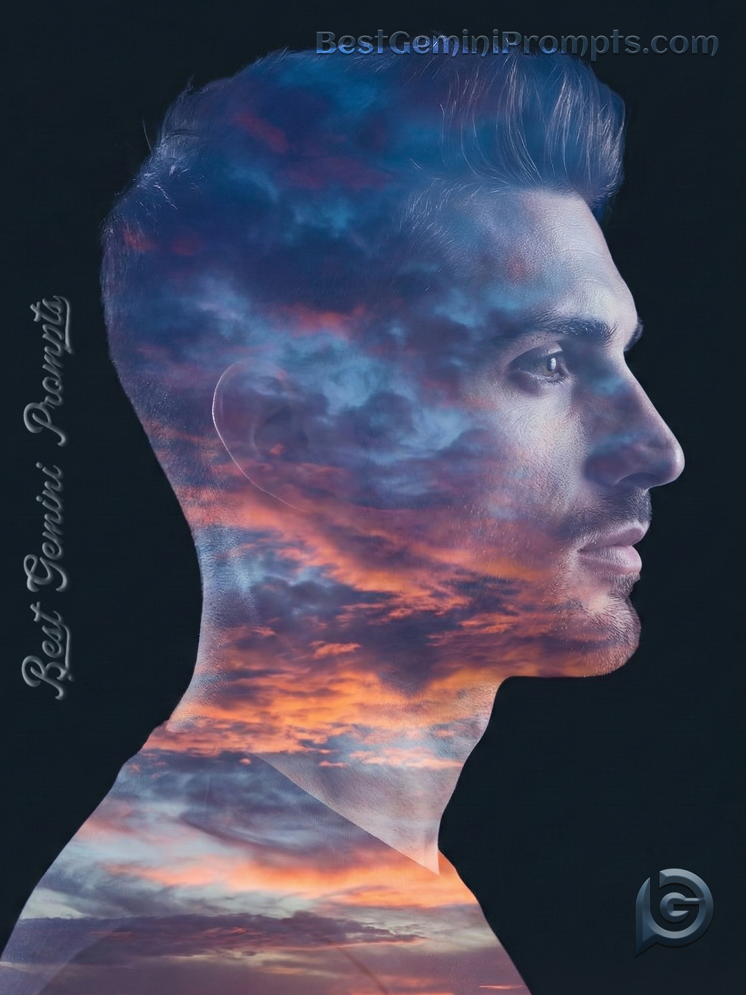Fine Art Double Exposure Portrait | BestGeminiPrompts.com